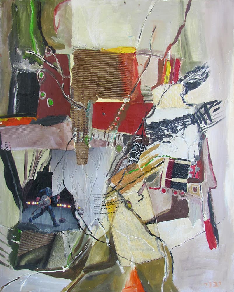 Mixed media painting on canvas, 80 by 100 centimetres, by Yavniela